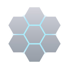 white hexagon background
