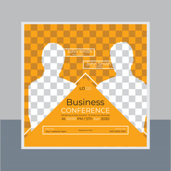 Social media marketing live posts and webinar  ad banner © CreativeTaslim