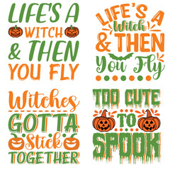 Pumpkin Quotes T-shirt Design Bundle