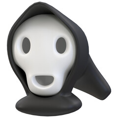 3d rendering halloween icon  -  grim reaper