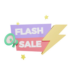 Flash Sale E Commerce 3D Illustrations