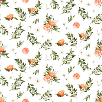 Citrus Tangerine Orange Blossoming Branches Bouquets Frames Orange Fruit Italian Wedding Exquisite Invitations
