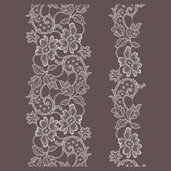 Lace romantic ribbon seamless pattern