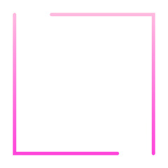 gradient broken square frame
