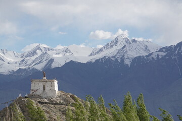 landscape mountains temple