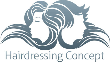 Man and Woman Hair Concept