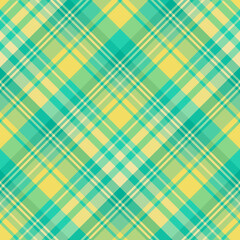 Seamless pattern in simple yellow and green colors for plaid, fabric, textile, clothes, tablecloth and other things. Vector image. 2