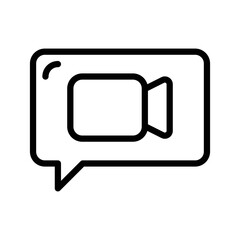 Naklejka premium Vector Icons Video Message Lineal Style. Pixel Perfect and Editable Stroke.