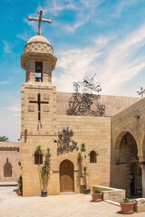 The old street in the Coptic Cairo district of Old Cairo, Egypt