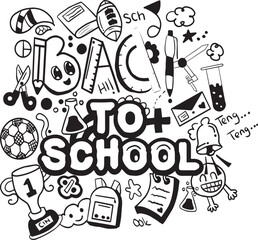 doodle art back to school design