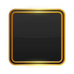 black square gold frame background
