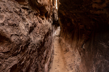 Side Canyon Along The Joint Trail In Canyonlands