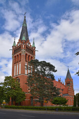 Fototapeta na wymiar Kościół Najświętszego Serca Pana Jezusa w Olsztynie