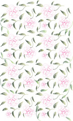 pattern with pink flowers