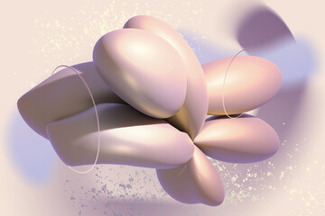 Iridescent 3D Blob Backgrounds