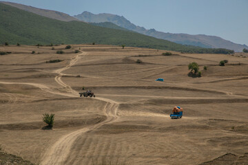 Obraz premium hay bales in a field
