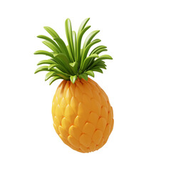 Pineapple icon isolated 3d render illustration
