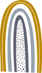 Organic Rainbow illustration in bohemian style