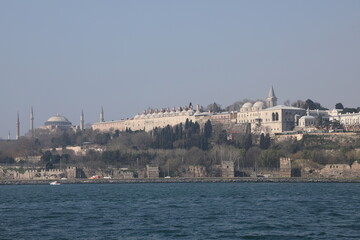 view of the bosphorus strait from city