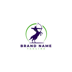 Fototapeta premium Chiropractic logo vector design template, centaur logo
