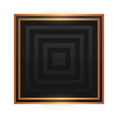 black square bronze frame background
