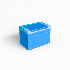 Fototapeta premium Insulated Plastic Ice Storage Box Icon Isolated 3d render Illustration