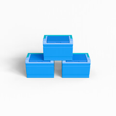 Insulated Plastic Ice Storage Box Icon Isolated 3d render Illustration