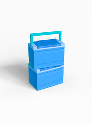Insulated Plastic Ice Storage Box Icon Isolated 3d render Illustration