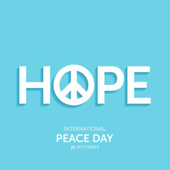 21 september international world peace day concept design vector illustration