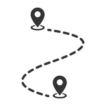 route icon. map pointer. location, pin, gps, roadmaps.