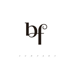 Initial BF Logo Design Vector 