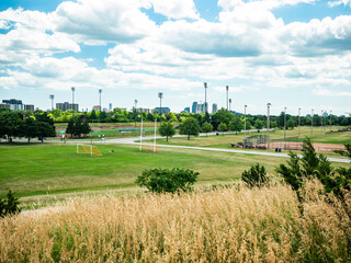 Sport fields in the park