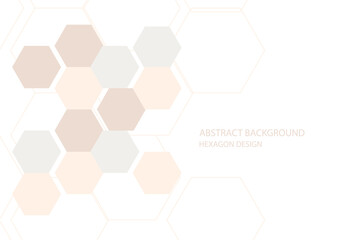 Hexagon template design. Geometric abstract background. Use for presentation, blank, mail, etc.