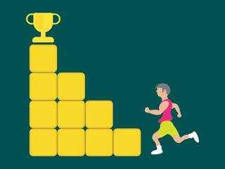 graphic illustration with a championship theme, suitable for championship events, motivation, sports, or success.