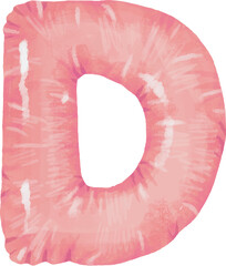 Letters of the English alphabet balloons for congratulations. Festive clipart without background letters balloons pink