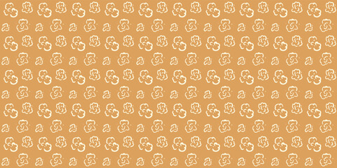 Drawing flowers seamless pattern. Print for textile, paper, etc.
