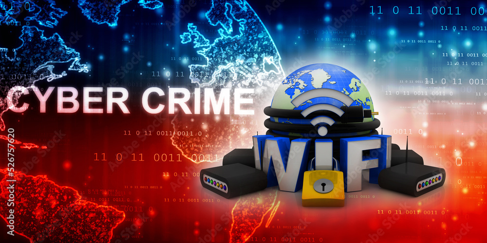 Aufkleber 3d rendering transmitter wifi with lock