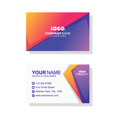 Modern business card template design vector
