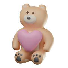 3D Bear Doll Illustration
