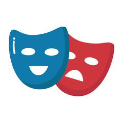 Theatrical mask icon.