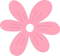 Illustration of cute pink flower