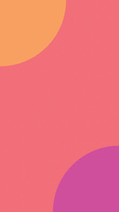 Pastel colour background illustration with rounded corners and polka dot pattern in upright mobile screen format, vintage look and feel