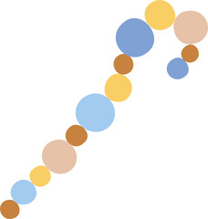 Multicolored beads made of balls for development of children's motor skills