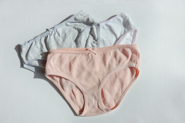 baby underpants, cotton underwear. baby clothes. background for the design.