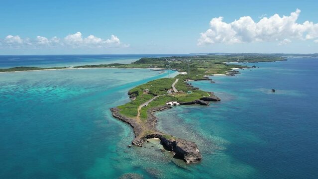 4Kドローン空撮・沖縄県・宮古島・西平安名崎