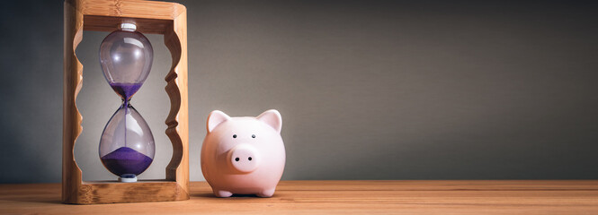  concept of saving money and passing time