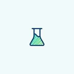 Science Lab Bottle symbol sign as a medical icon