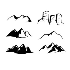 mountain silhouette vector illustration. nature sign and symbol.