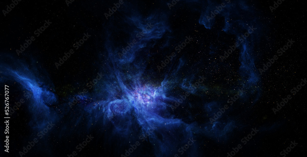 Wall mural space and glowing nebula background. elements of this image furnished by nasa.