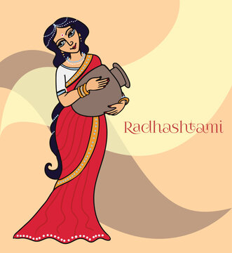 Happy Radhasthami Festival, Celebration, Radhe Krishna